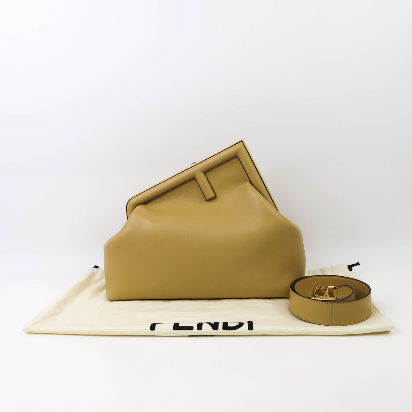 Fendi First Clutch Beige