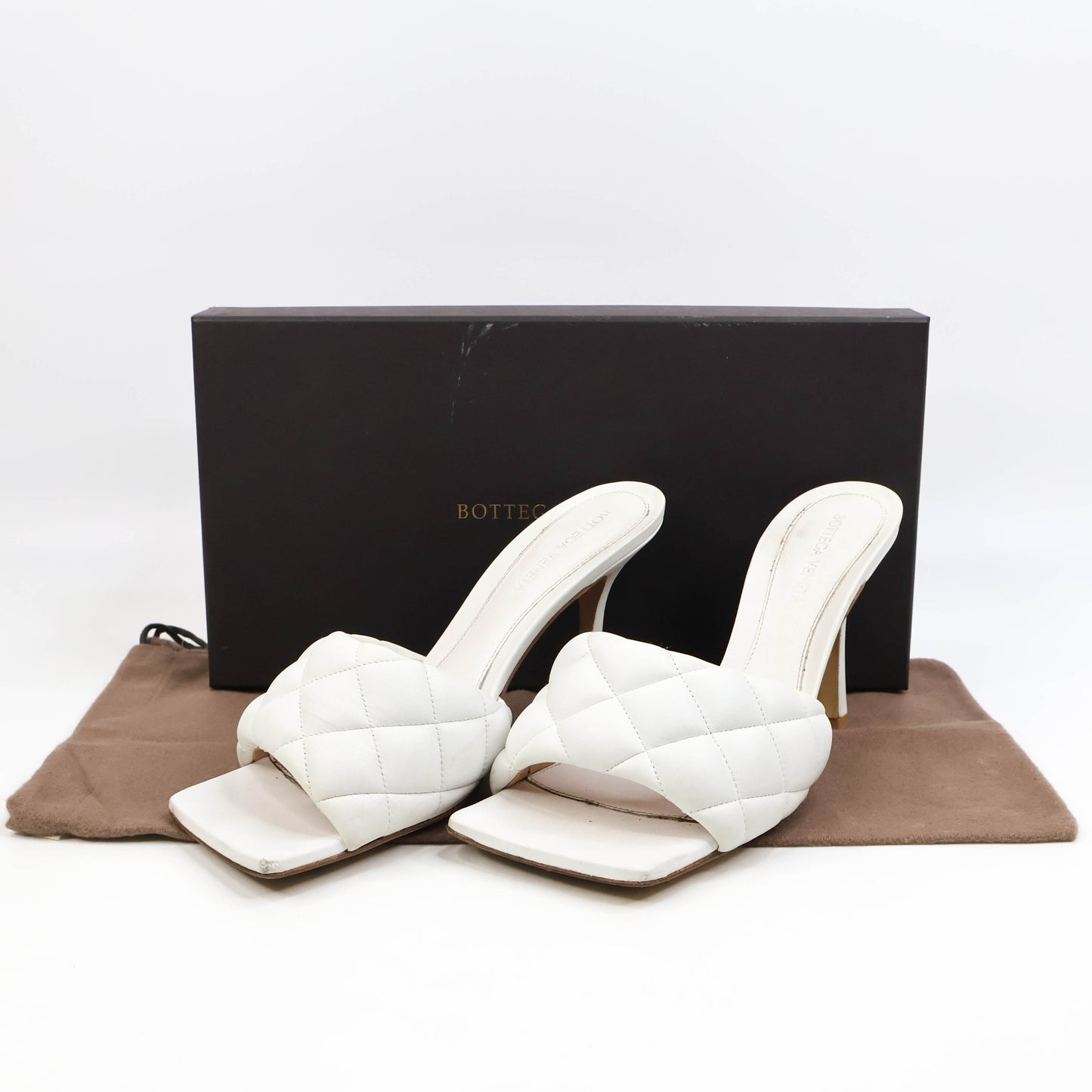 Bottega Sandals Heels White 38.5