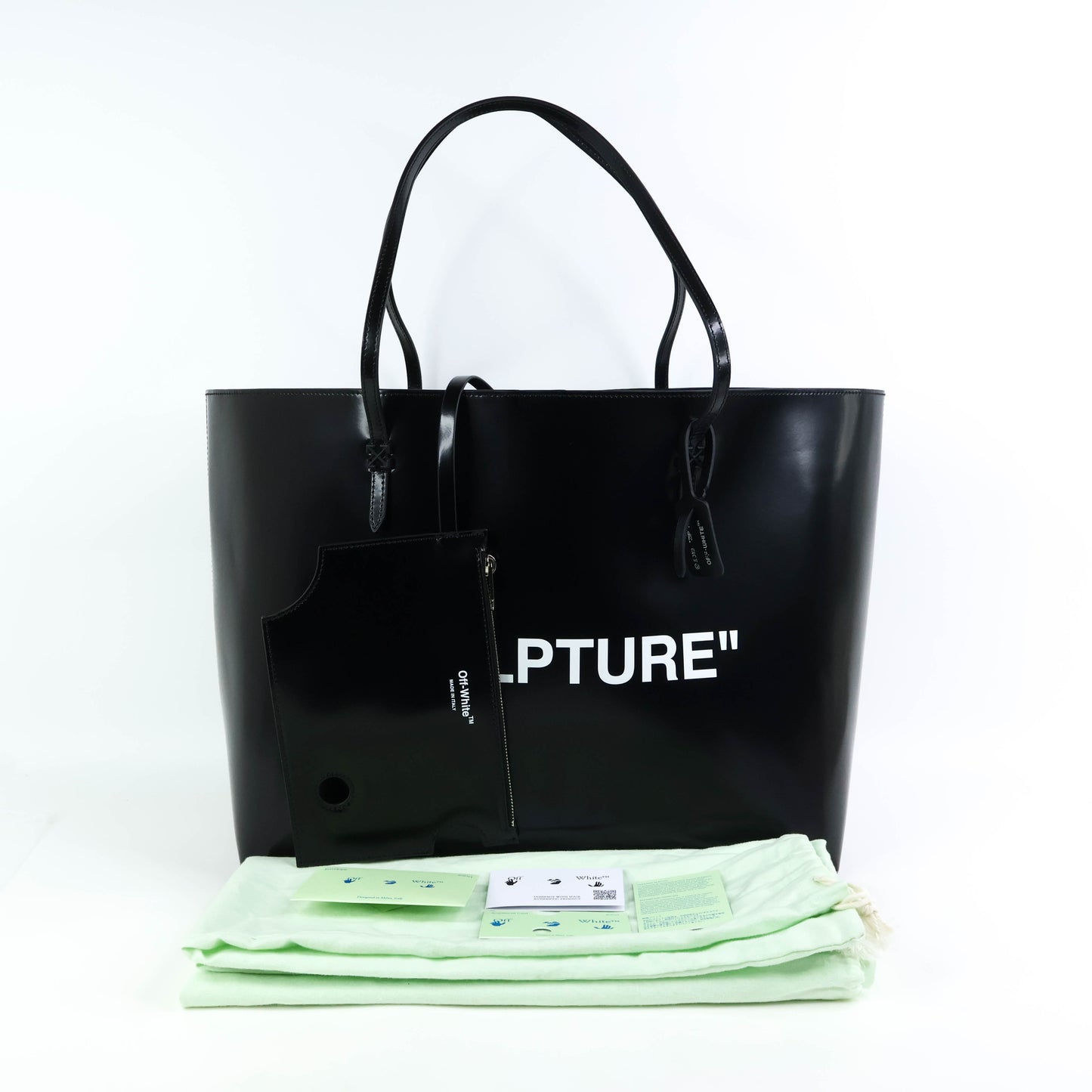 Off White Day Off Tote Bag Black Sculpture