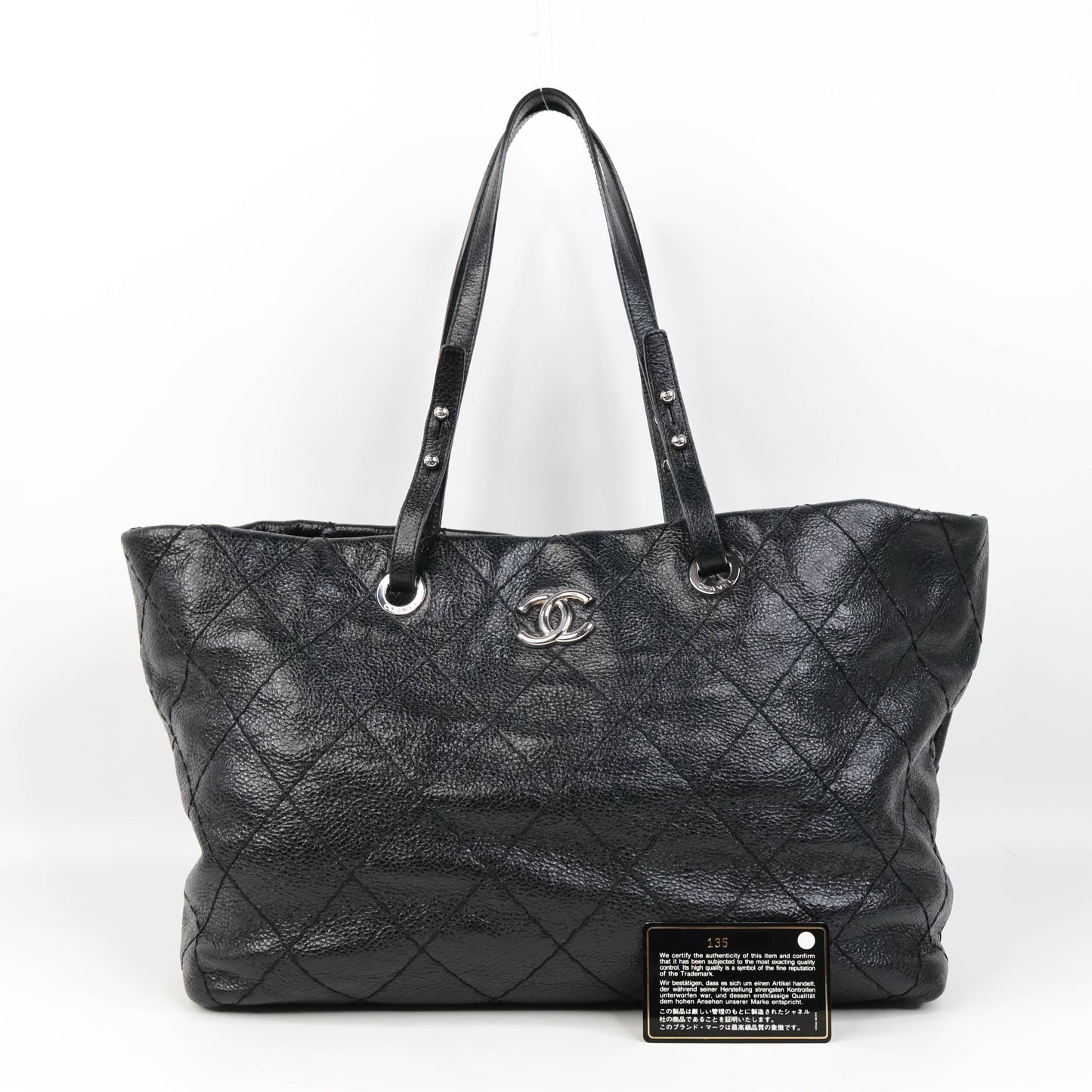 Chanel On The Road Tote Bag Black Calfskin