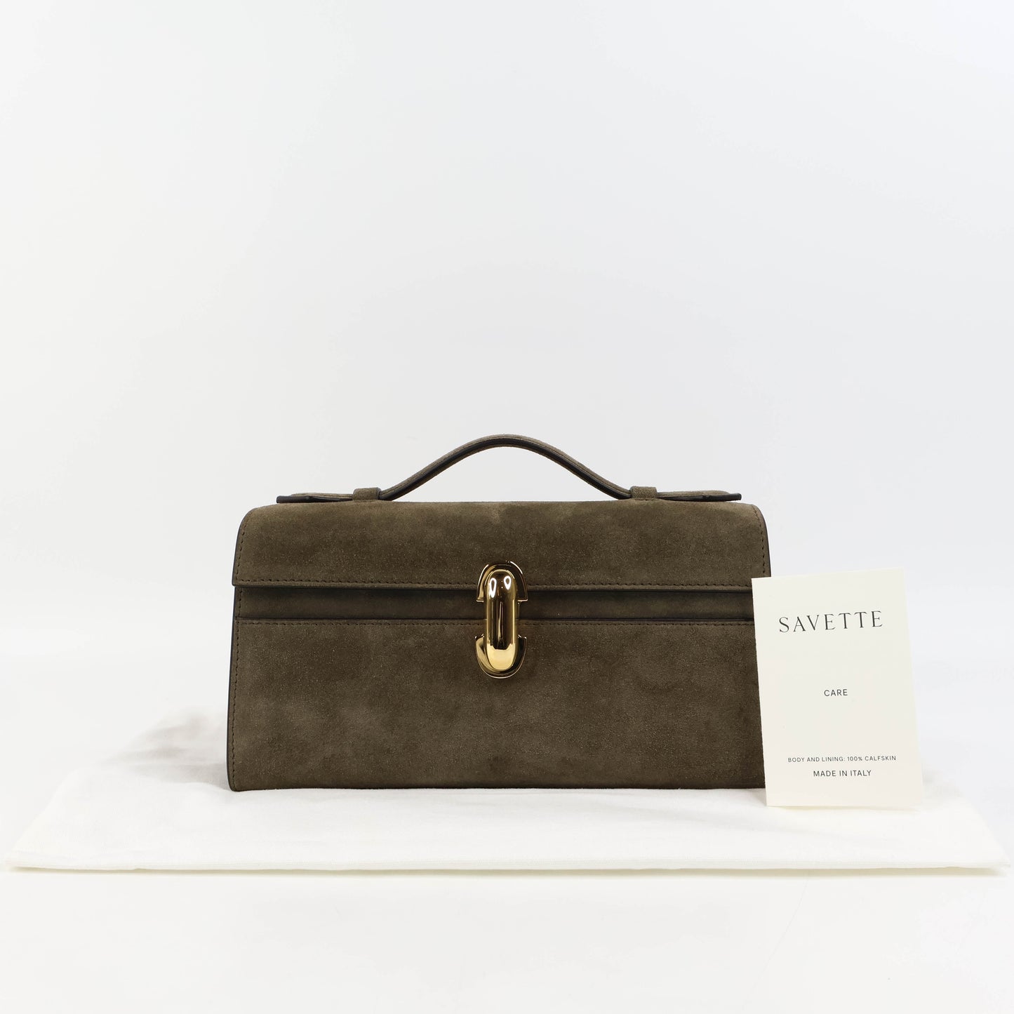 Savette Symmetry Pochette Brown Suede