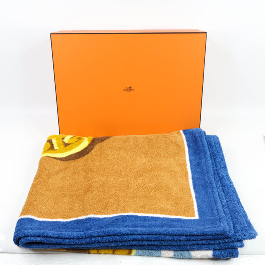 Hermes Towel Cotton "Beach" Blue