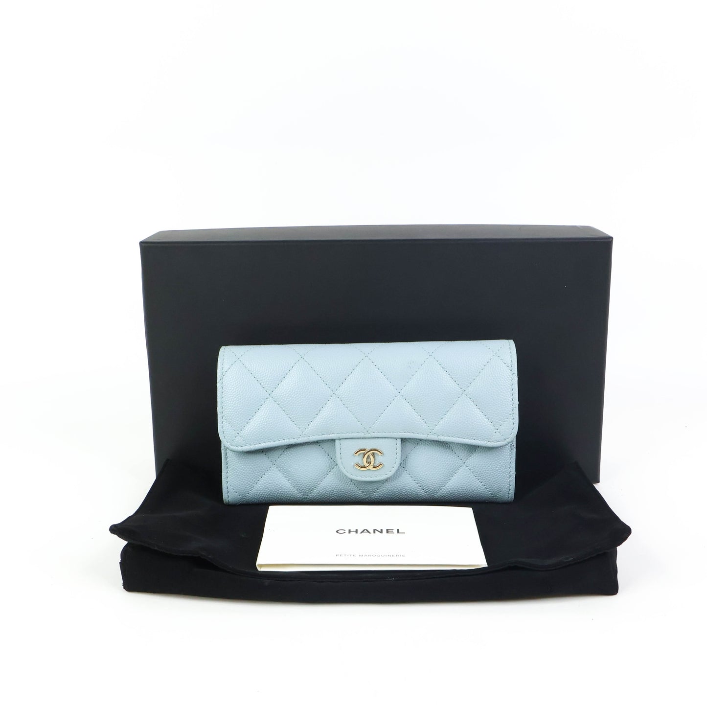 Chanel Classic Medium Wallet Light Blue