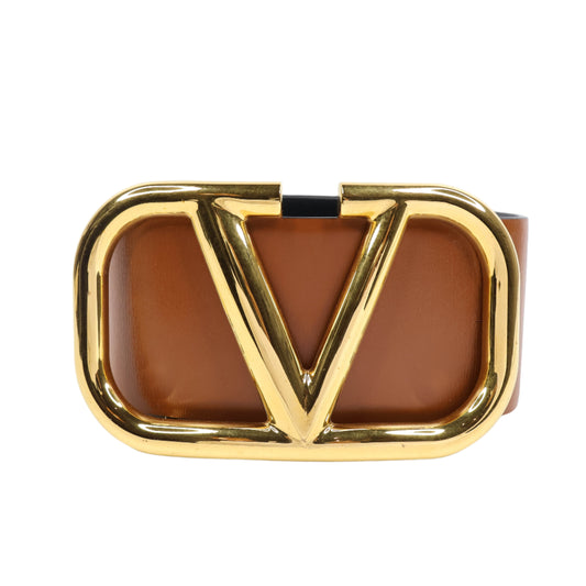 Valentino Belt Brown Big Logo