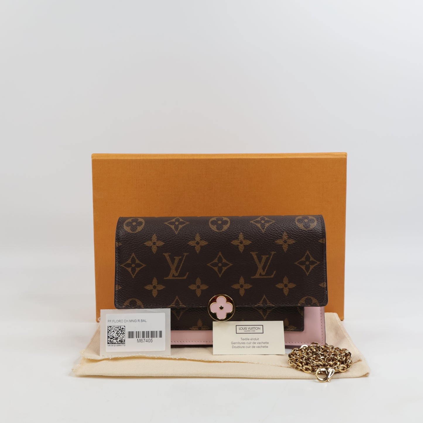 Louis Vuitton Flore Chain Wallet Monogram/Pink