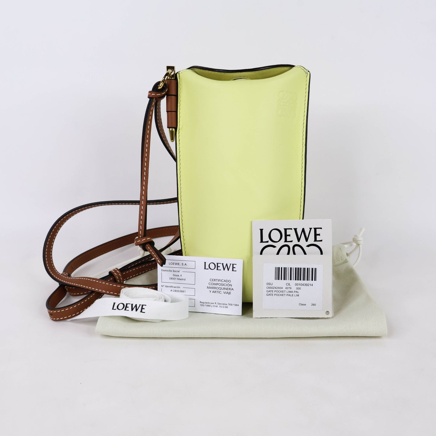 Loewe Gate Pocket Pale Lime