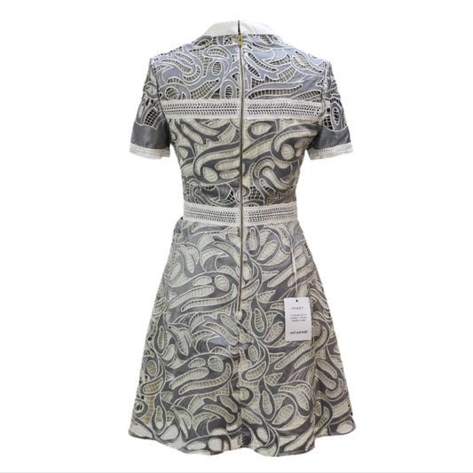 Self Portrait Dress Lace Grey