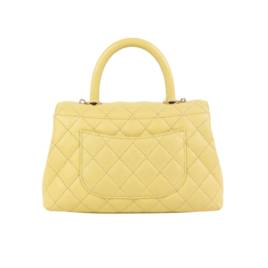 Chanel Coco Handle Mini Yellow Caviar