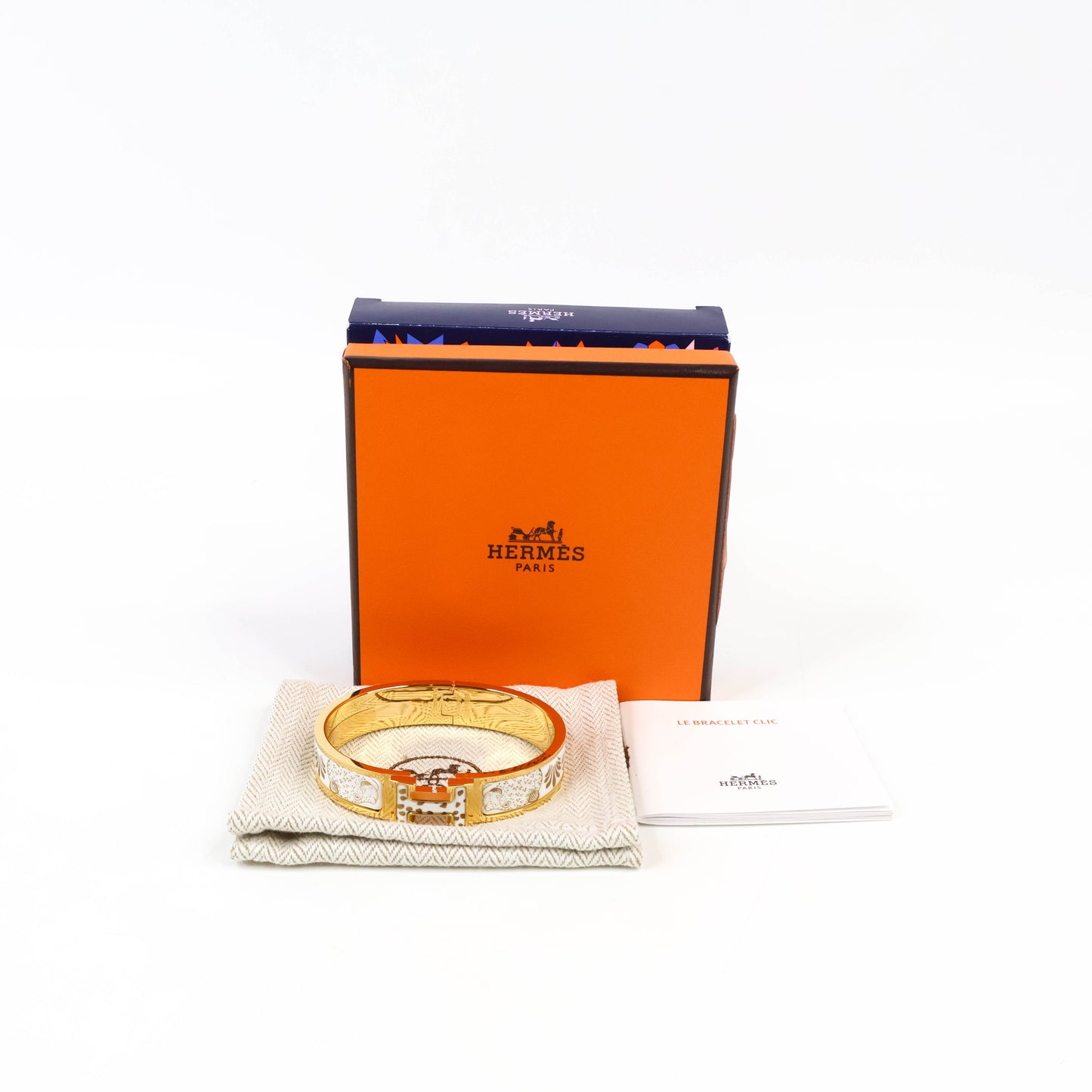 Hermes Clic H Bracelet Les Leopard GHW