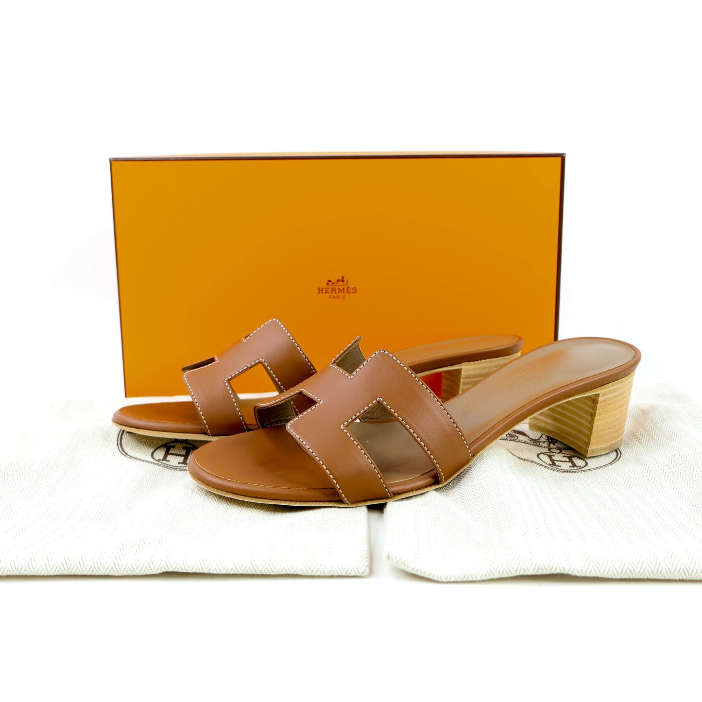 Hermes Oasis Sandals Gold 38.5