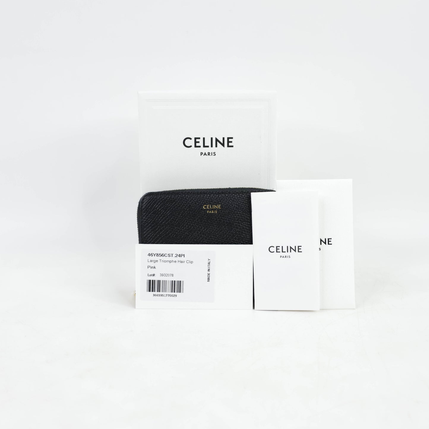 Celine Zippy Compact Wallet Black