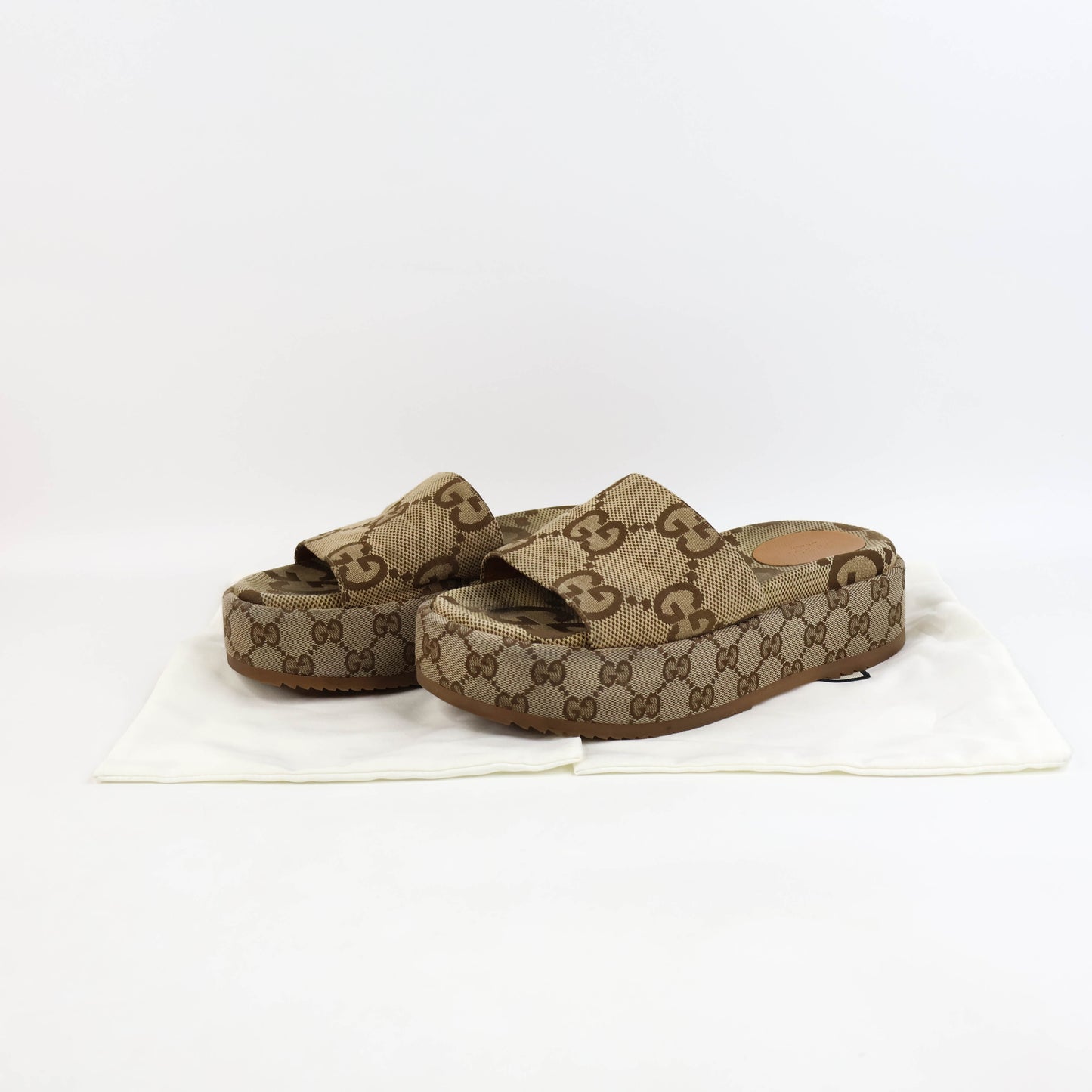 Gucci Wedge Sandals GG Canvas 38.5