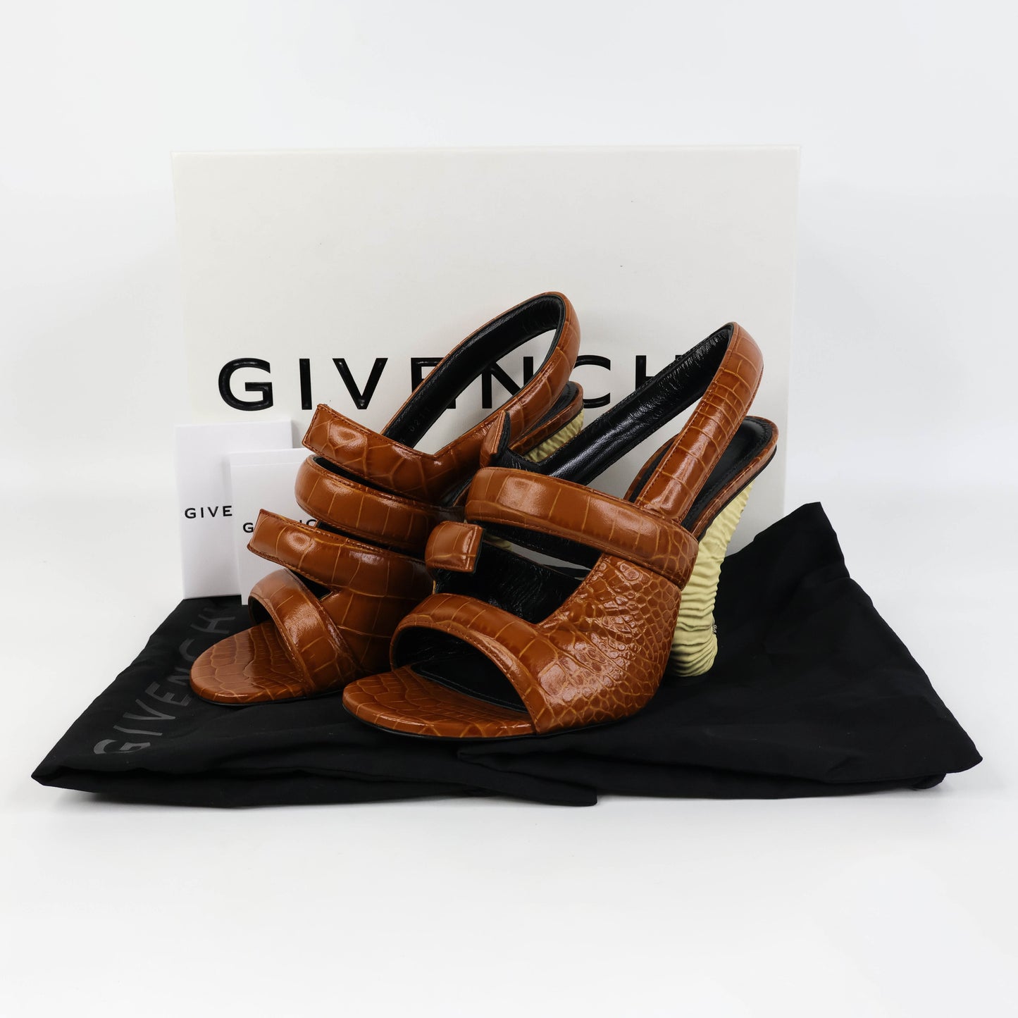 Givenchy Show 4G Sandals Tan Croc Print 39