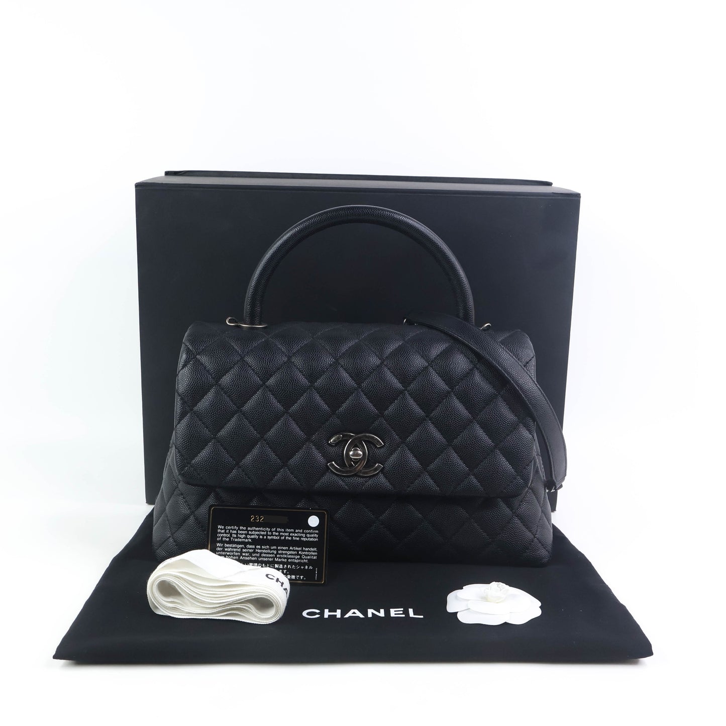 Chanel Coco Handle Medium Black Caviar