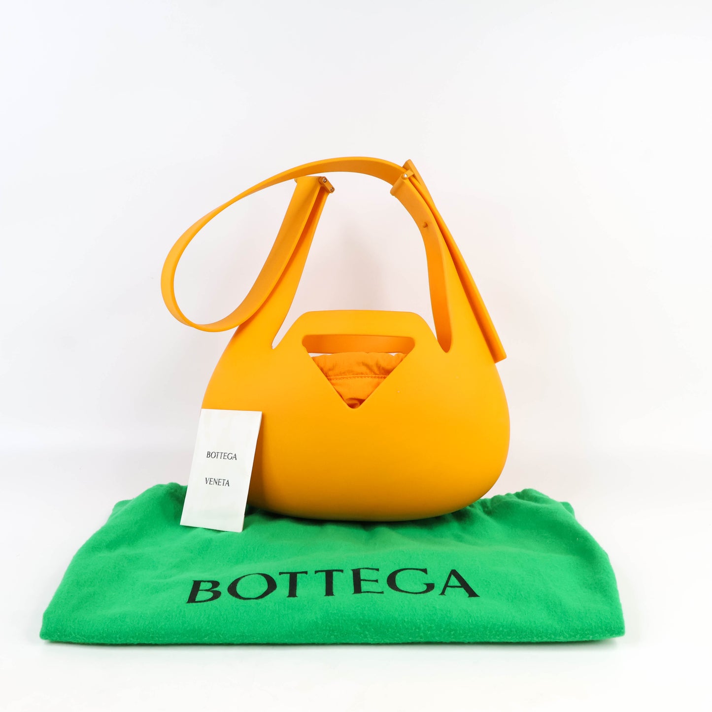 Bottega Veneta Recycled Rubber Punch Bag Orange