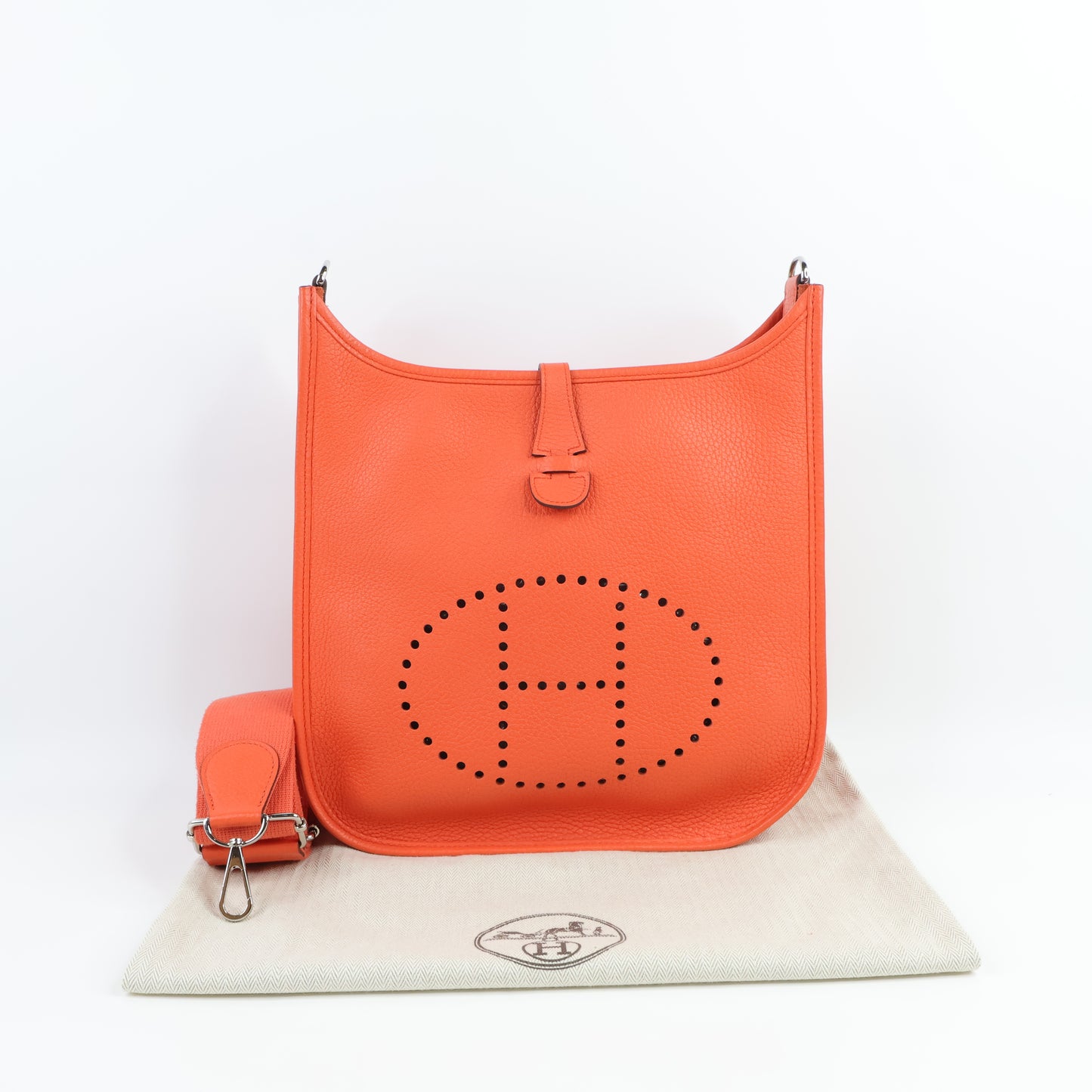 Hermes Evelyne PM Orange Poppy PHW
