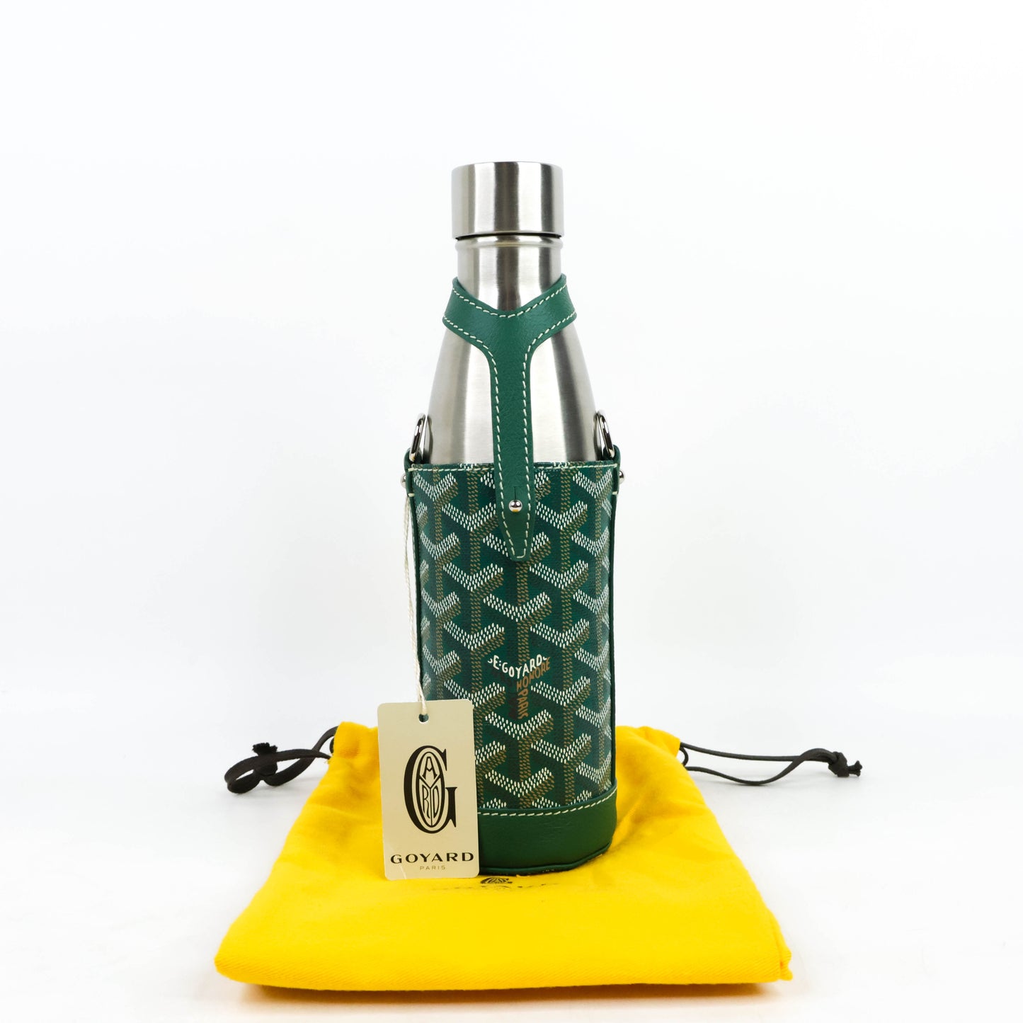 Goyard Yonne MM Case & Flask Green