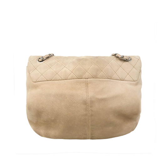 Chanel Trianon Messenger Flap Beige Suede