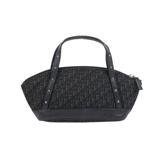 Christian Dior Handbag Canvas Vintage Black