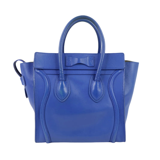 Celine Luggage Micro Blue
