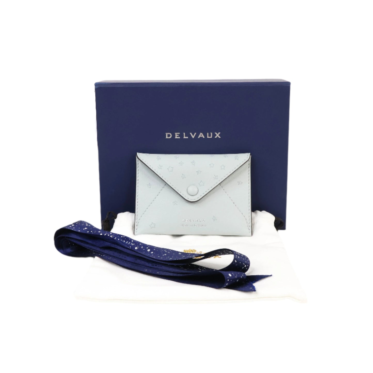 Delvaux Card Holder Grey Star