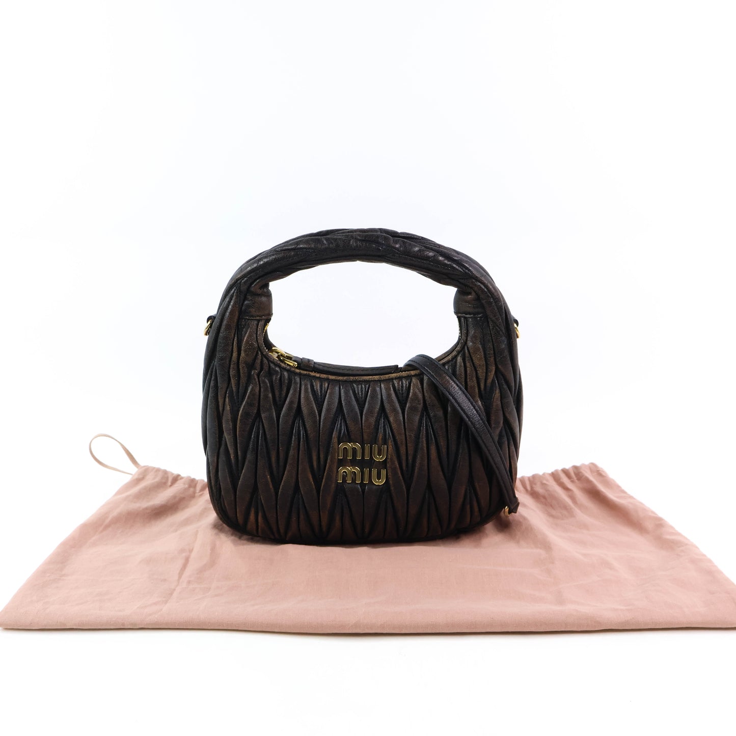 Miu Miu Wander Matelasse Coffee