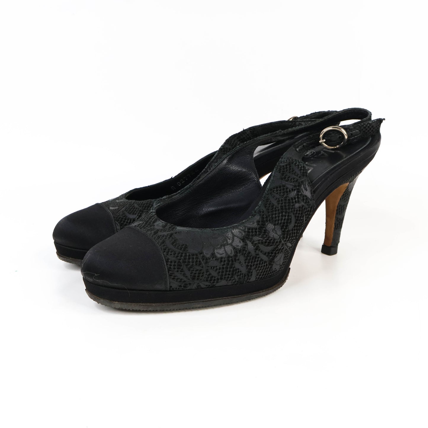 Chanel Sling Back Pumps Black size 38
