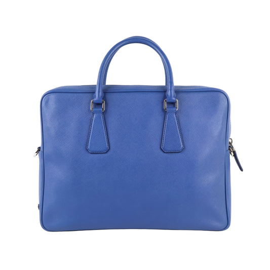 Prada Briefcase Saffiano Blue