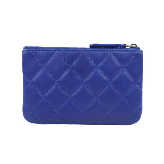 Chanel O Case Blue Lamb