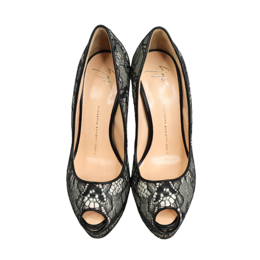 Giuseppe Zanotti Peep Toe Heels Lace Black 37