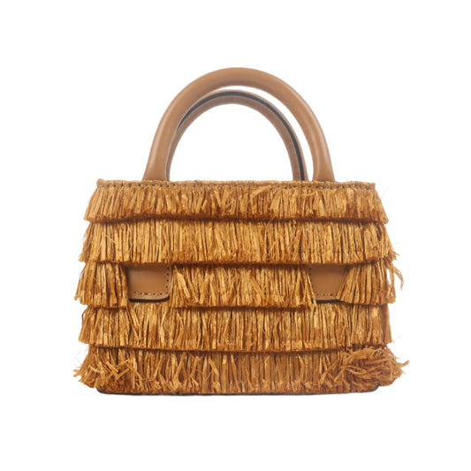 Boyy Bobby Mini Raffia Woven Brown