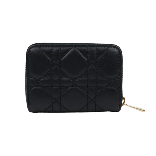 Christian Dior Small Lady Dior Voyageur Coin Purse Black