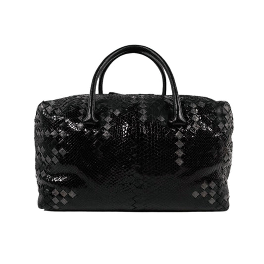 Bottega Handbag Python Black