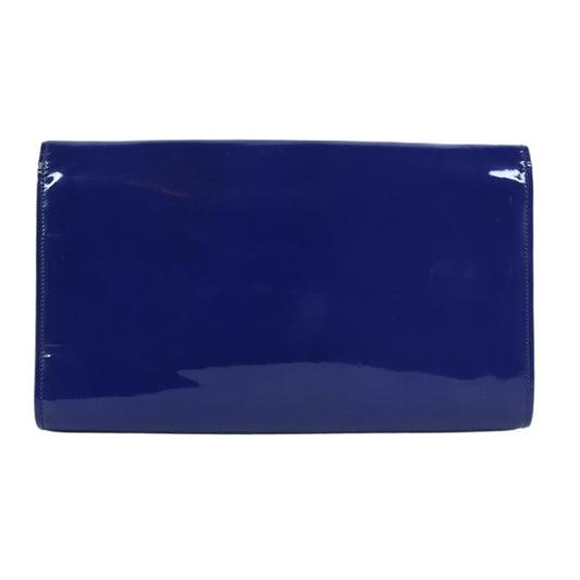 Saint Laurent Clutch Bag Blue Patent