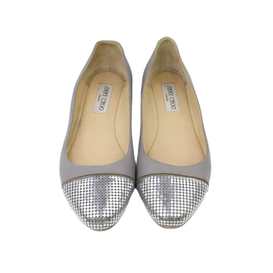Jimmy Choo Flats Grey Metallic 38