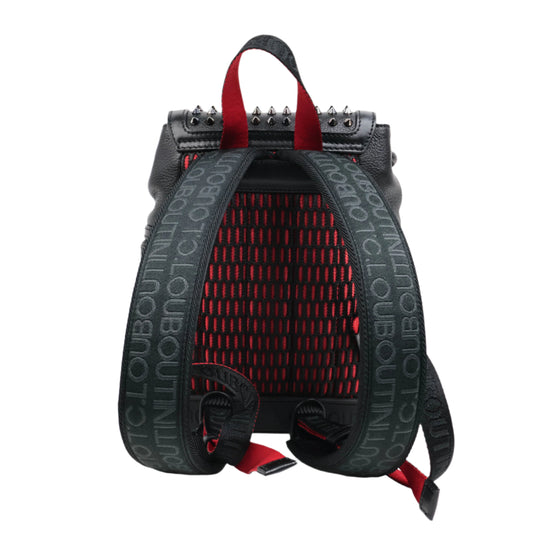 Christian Louboutin Backpack Small Black Red Leather Rubber Stud
