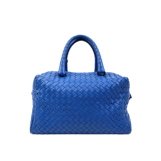 Bottega Boston Nappa Intrecciato Blue