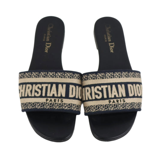 Christian Dior Dway Slide Deep Blue Sandals 36.5