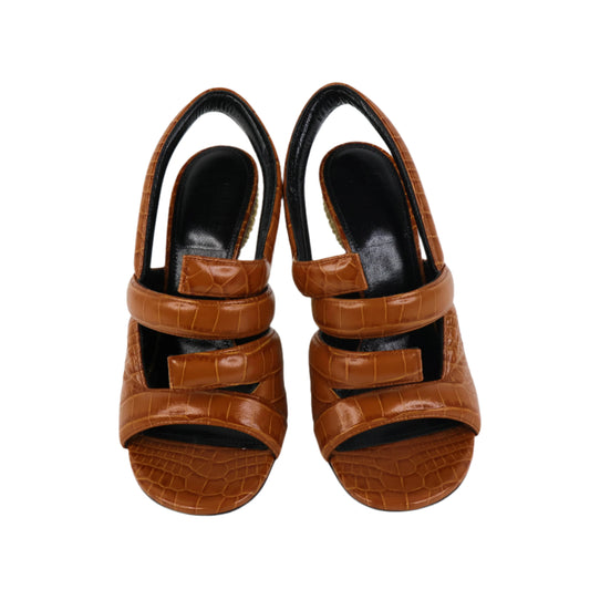 Givenchy Show 4G Sandals Tan Croc Print 39