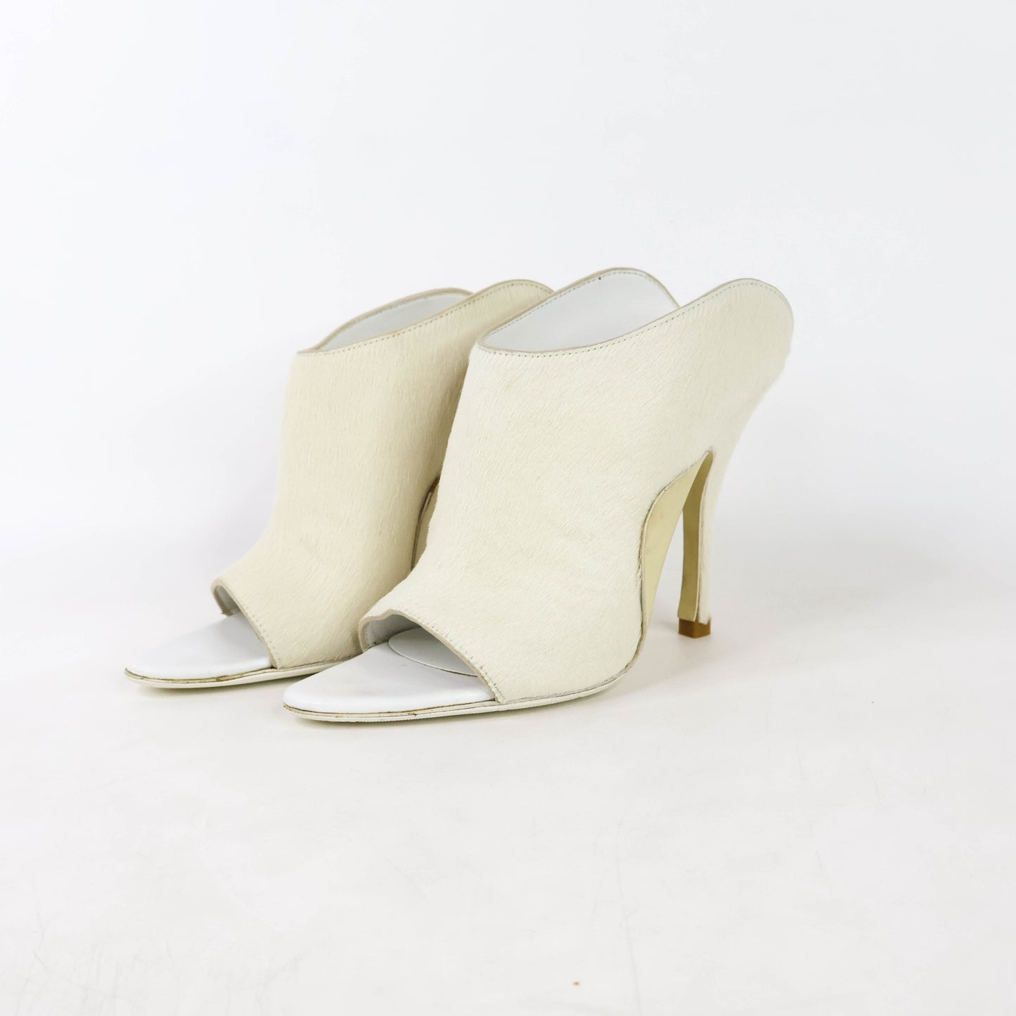 Alexander Wang Pony Hair Sandals Heels White 36