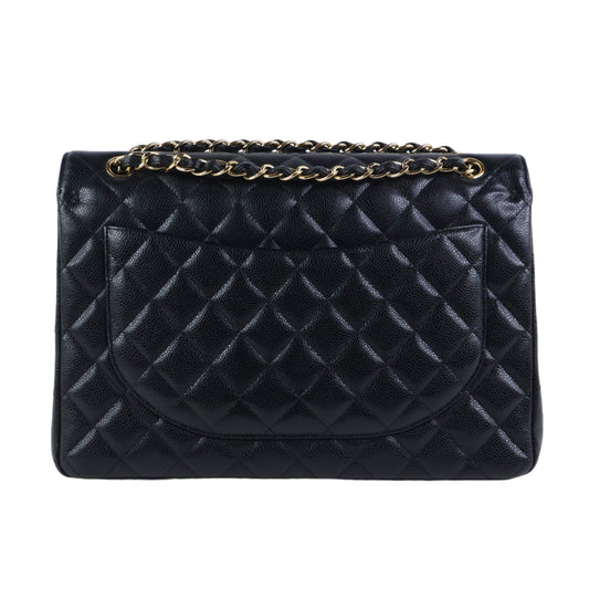 Chanel Classic Maxi Black Caviar GHW