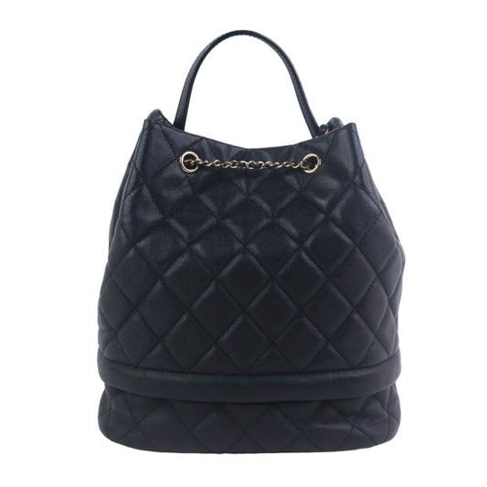 Chanel Drawstring Bag Black Caviar