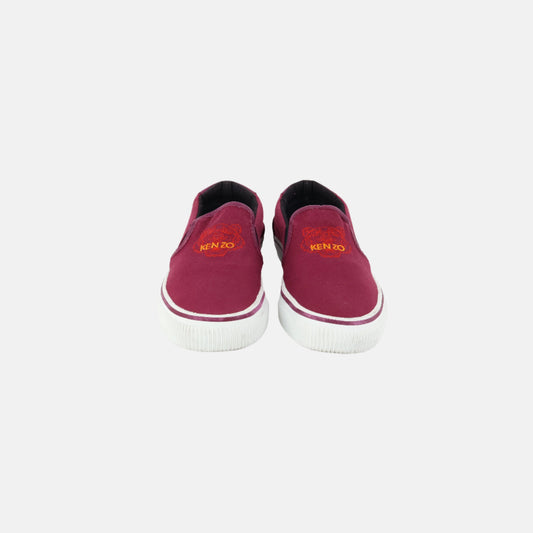 Kenzo Sneaker Slip On Red Canvas