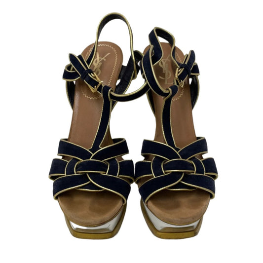 Saint Laurent Tribute Blue Suede 38