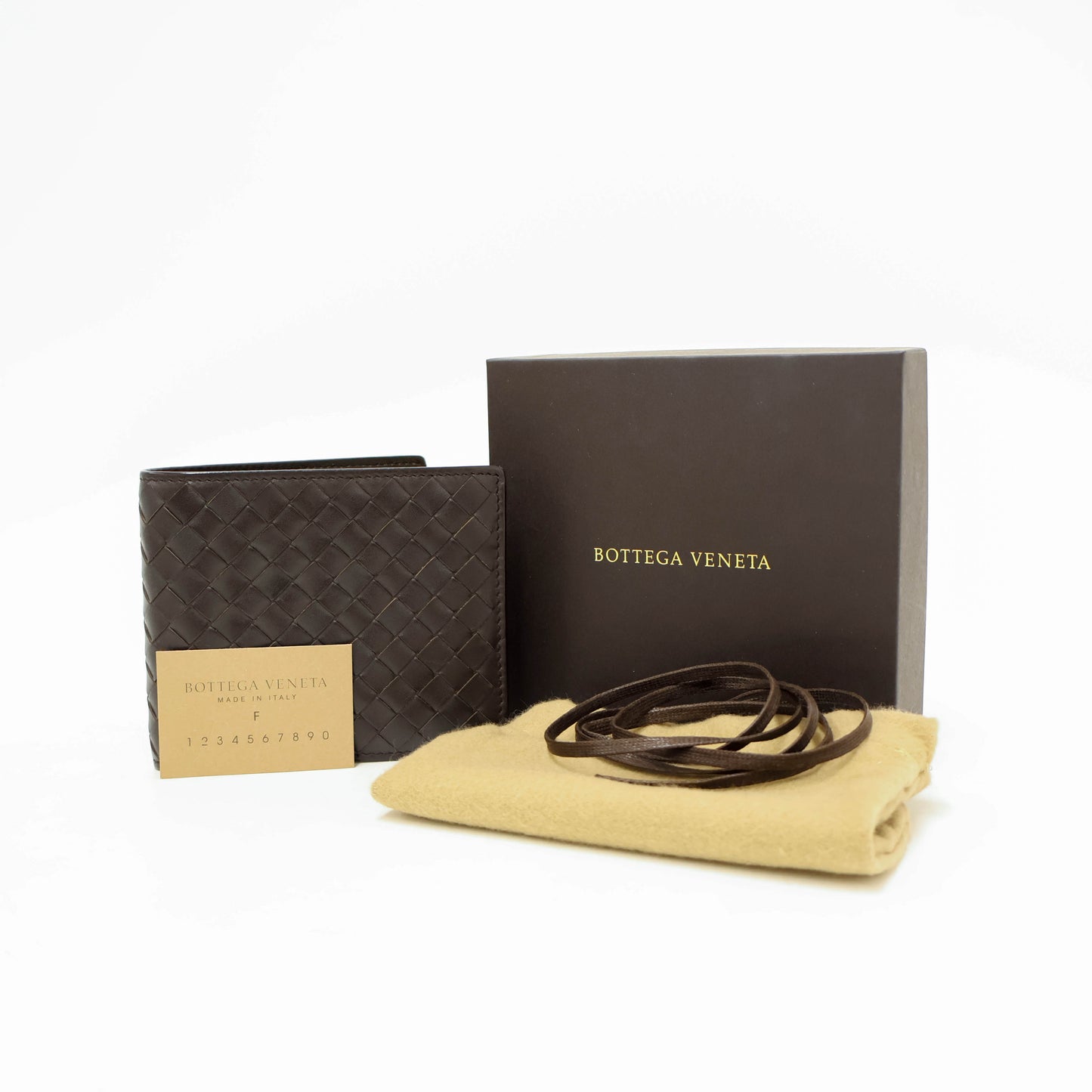 Bottega Veneta Short Wallet Dark Brown