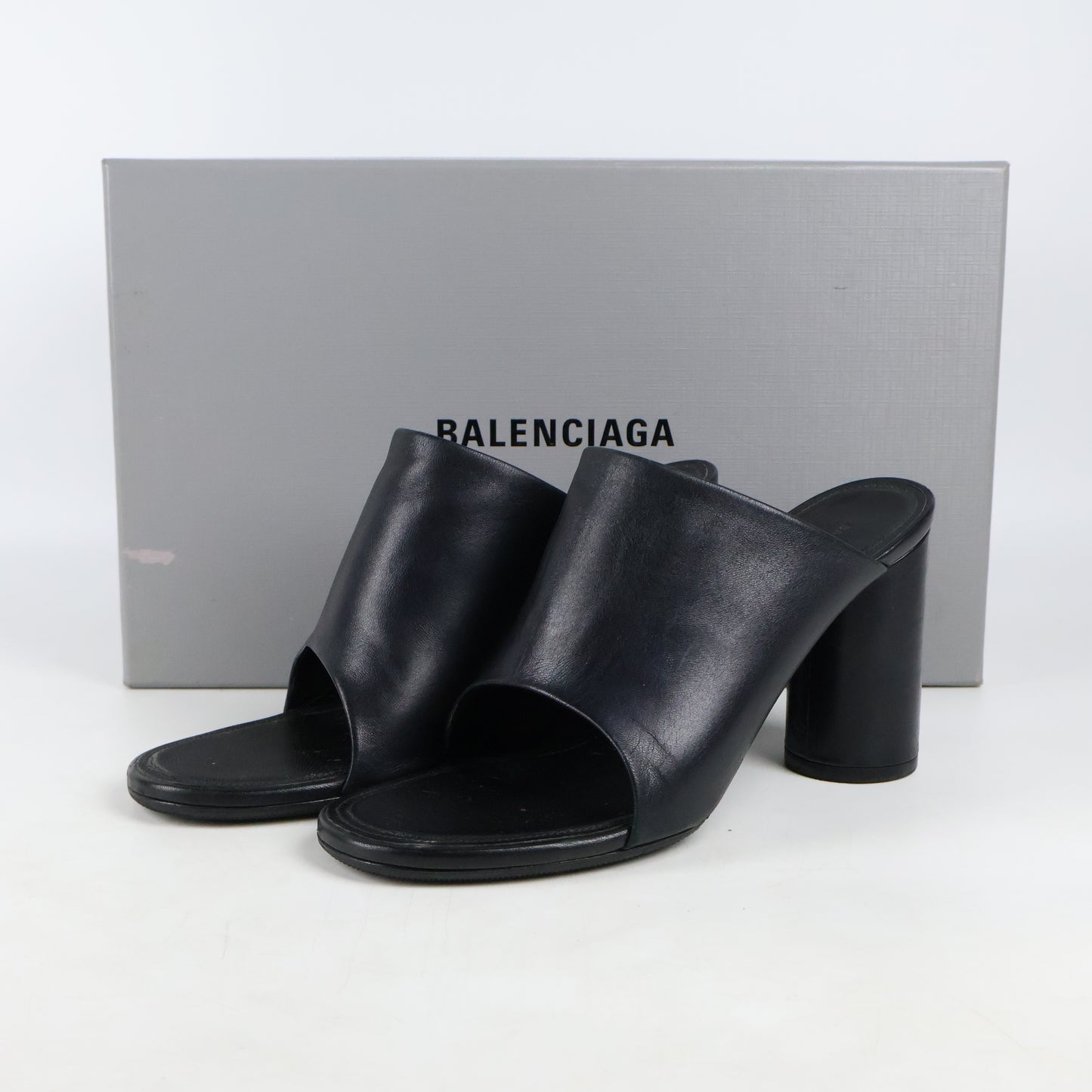 Balenciaga Heels Black Leather 37