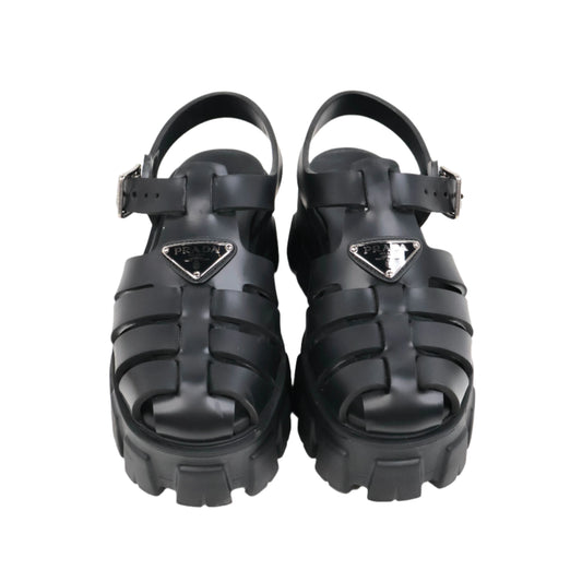Prada Rubber Sandals Black 35