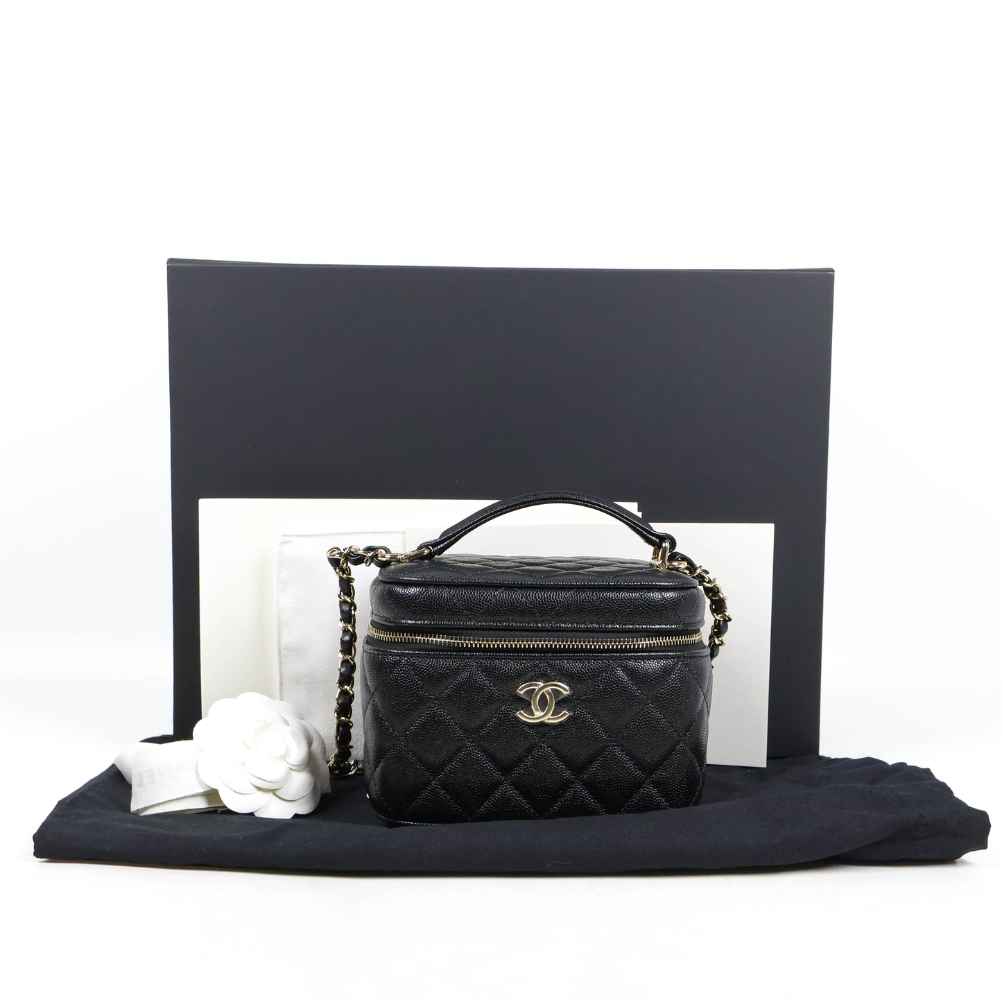 Chanel Vanity Case Bag Black Caviar GHW