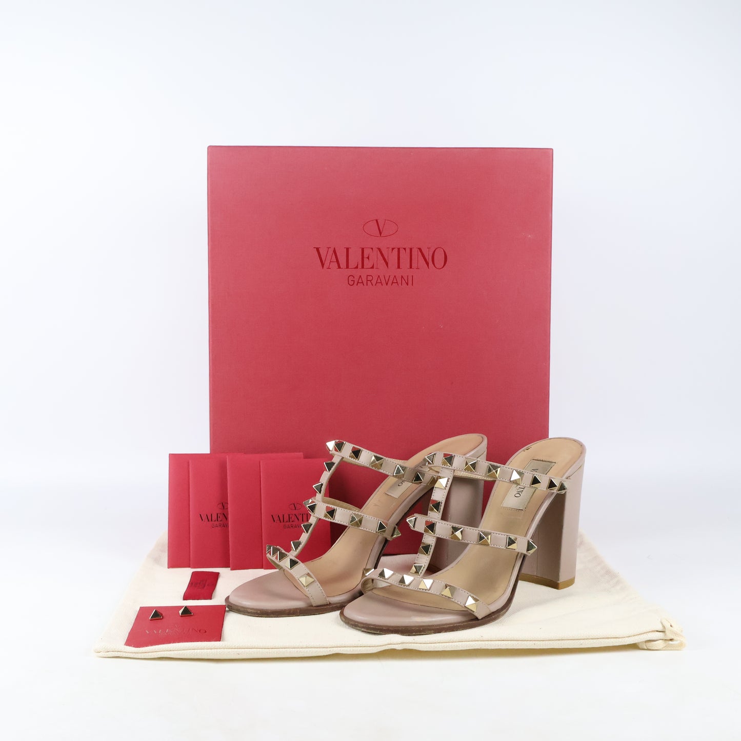 Valentino Heels Nude Rockstud 36.5