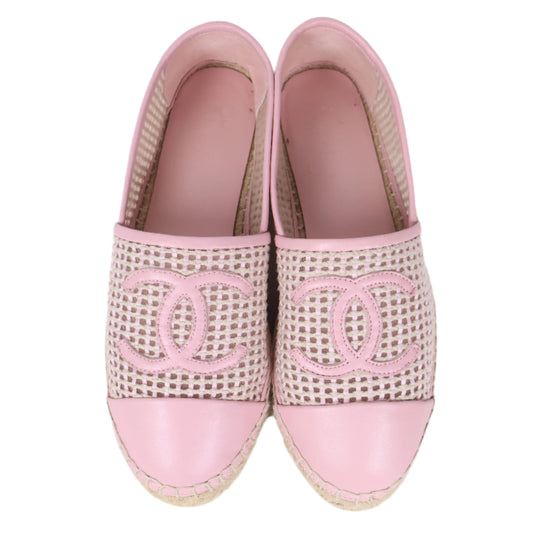 Chanel Espadrilles Mesh Light Pink Beige